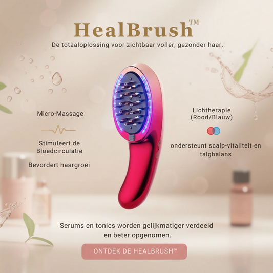 HealBrush™ 4-in-1 Haargroeiborstel - De totaaloplossing voor zichtbaar voller, gezonder haar in 90 dagen
